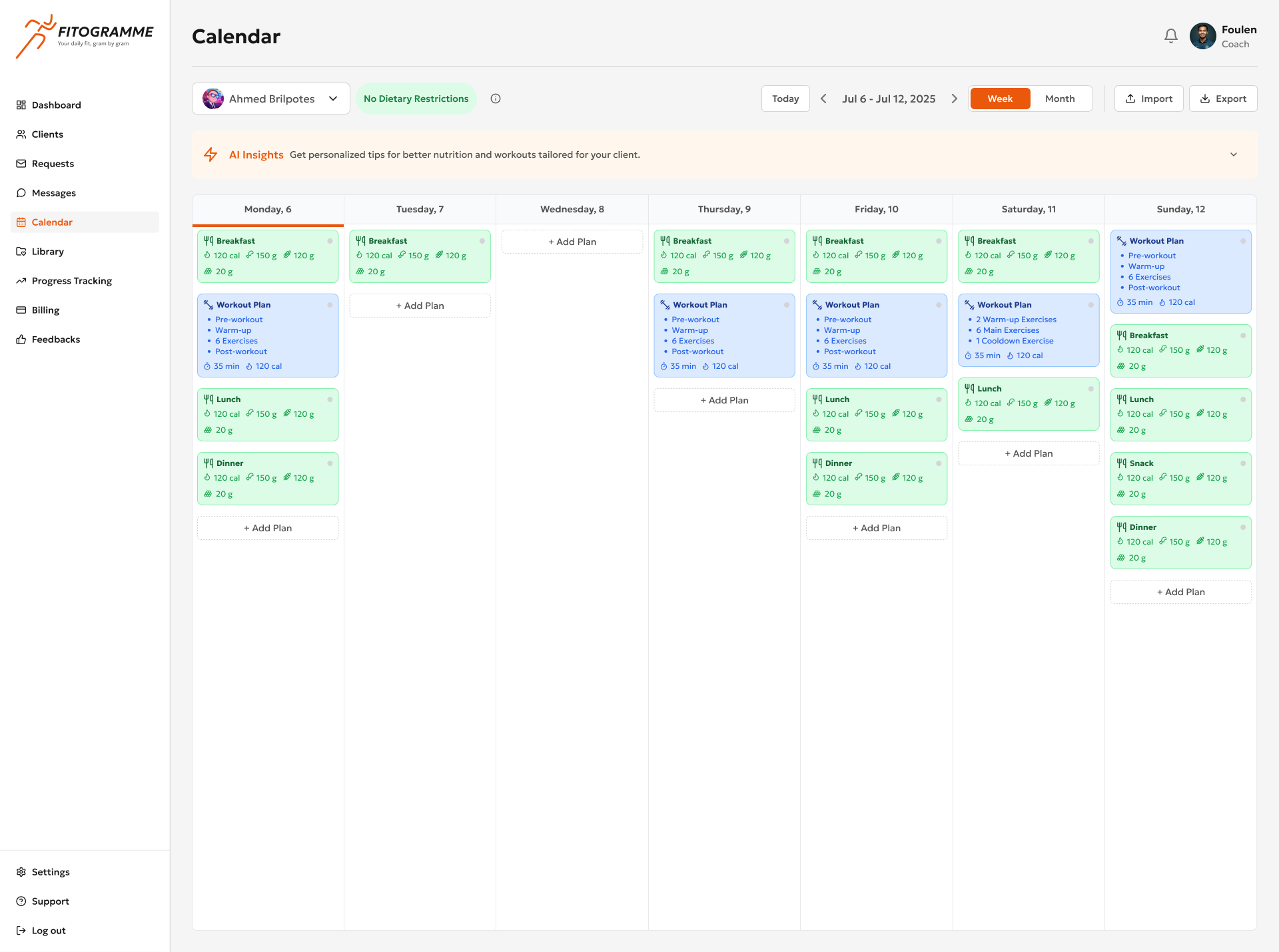 Calendar laptop view